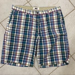 Joseph Abboud  Plaid Shorts size 38 Plaid Flat Front Men Walking casual …